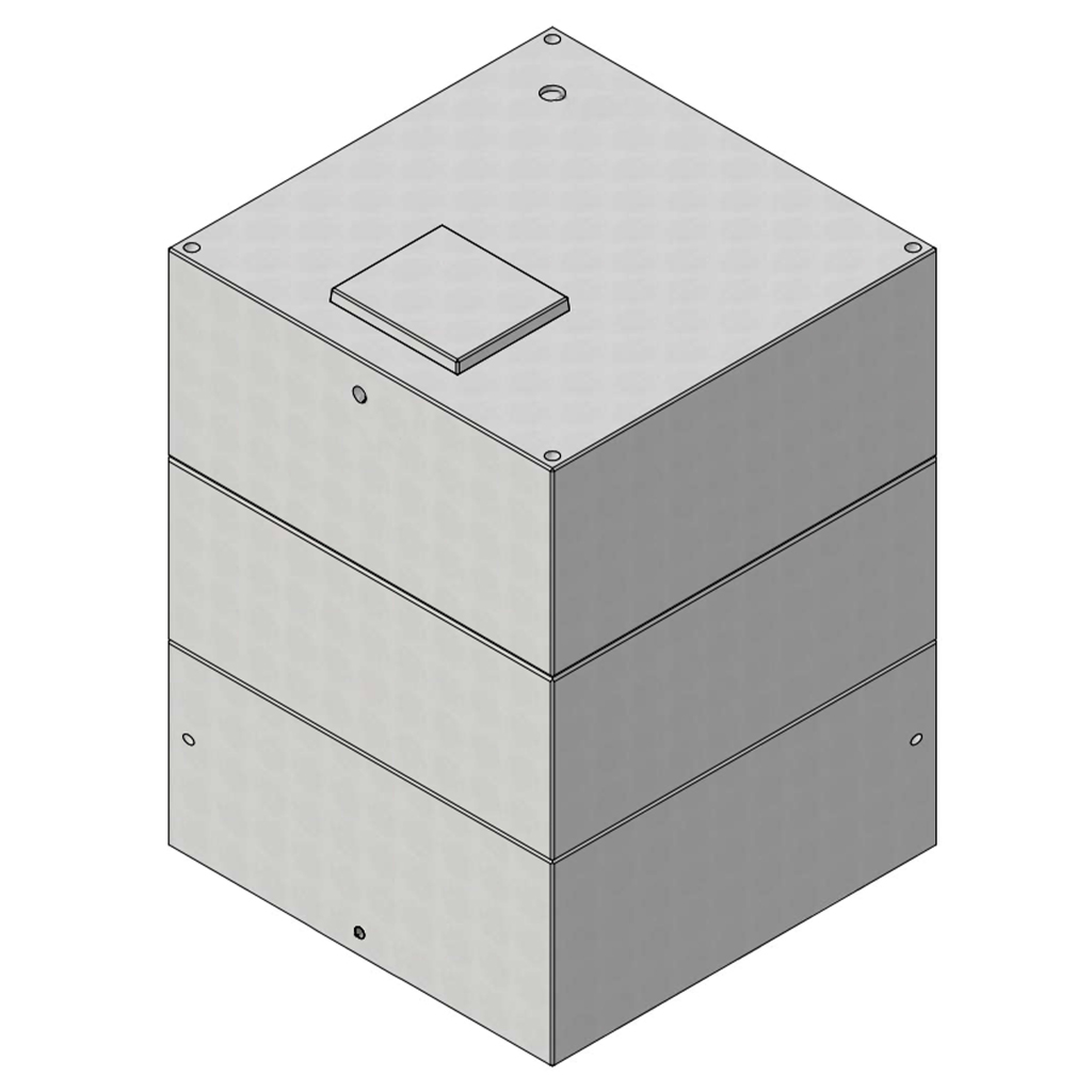 Depósito cúbico 15 m³ a nivel ó enterrado