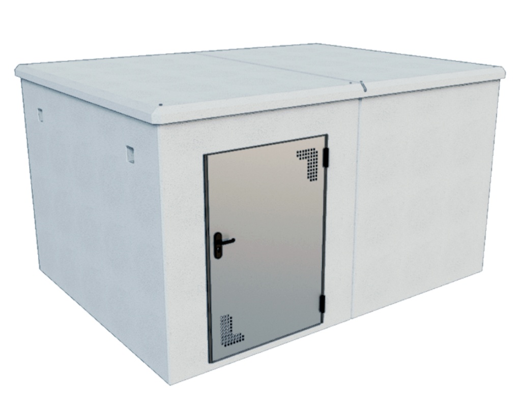 Caseta Biblock 4,00x3,00 m puerta lado largo