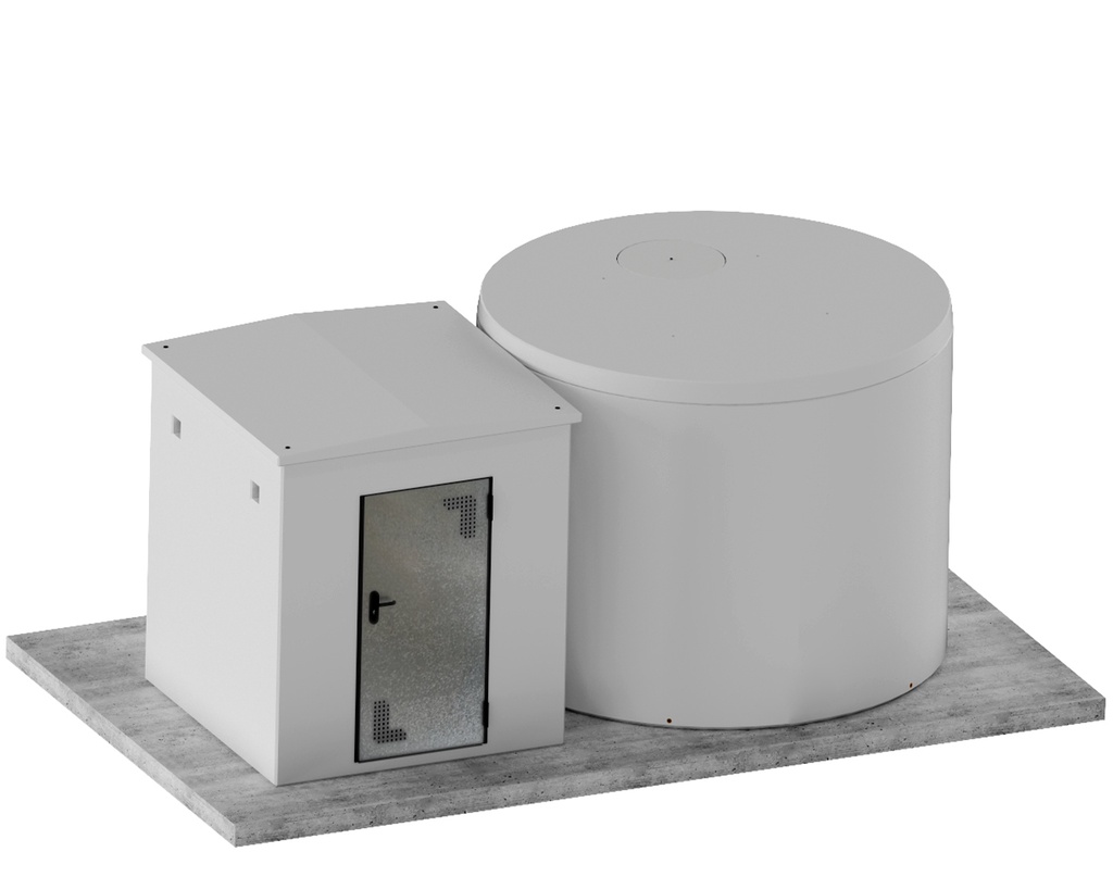  Depósito cilíndrico 12.5 m³ con caseta 2,00x2,00 m 