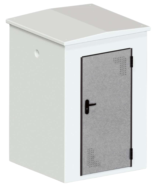 [V8MA15L01] Caseta monoblock 1,46x1,46 m cub. 2 aguas sin solera