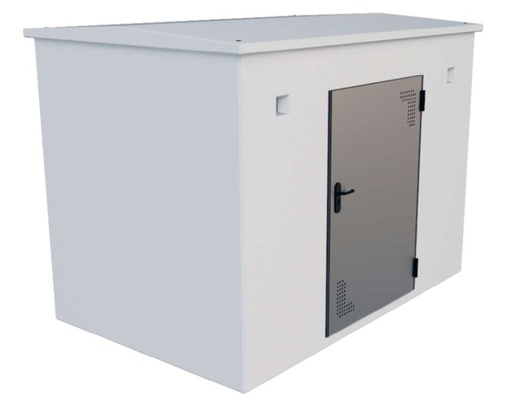 [V8MA32L01] Caseta monoblock 3,00x2,00 m cub. 2 aguas Puerta lado largo