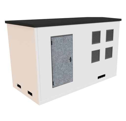 [V8PC80X24] Caseta H.A. 8,00x2,40x2,90 m Cubierta inclinada